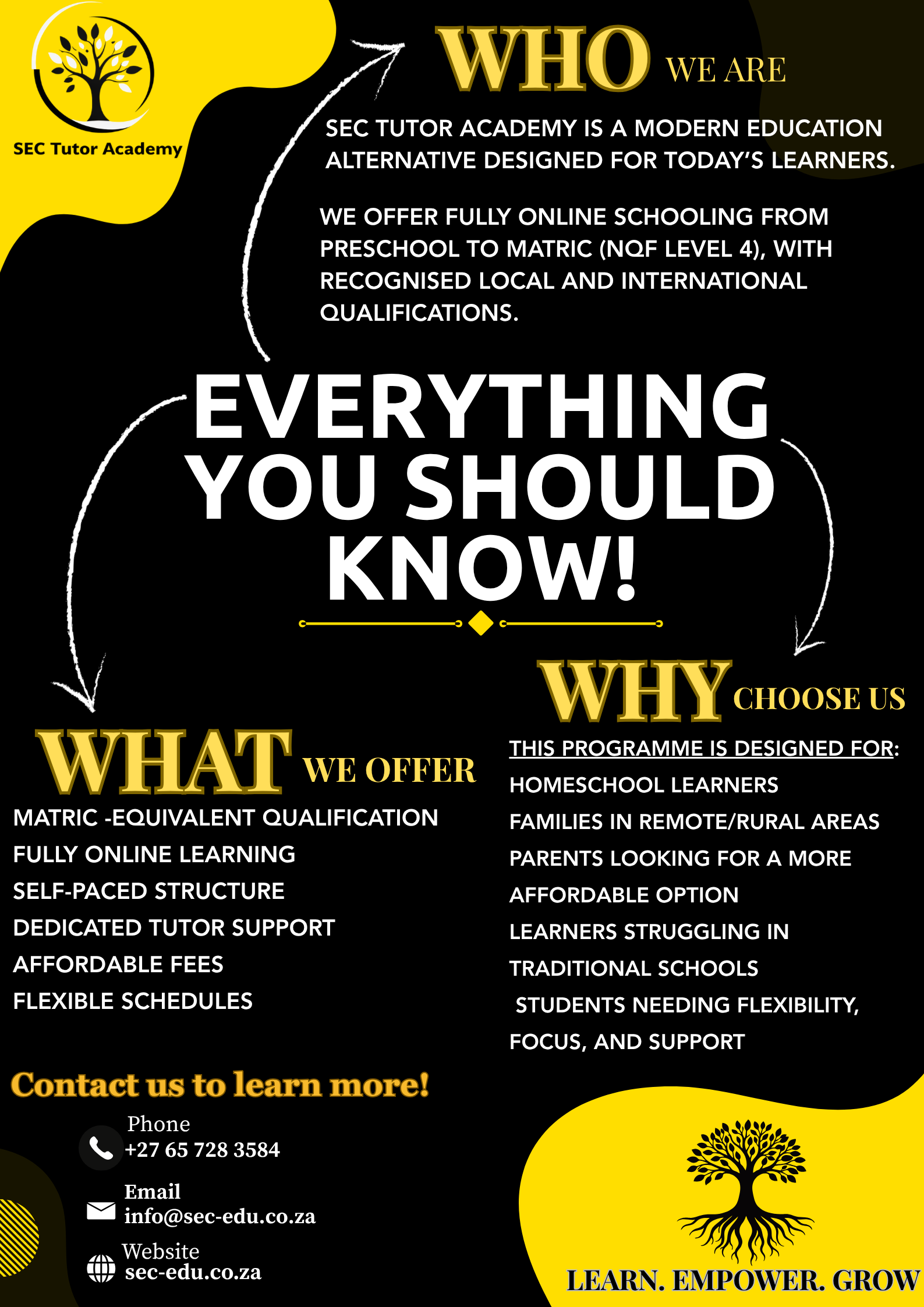 SEC Tutor Academy poster design